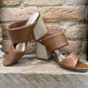 Steve Madden Brown Masterful Heeled Slip On Sandal Women's 7.5 M